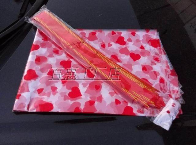 Doll packing bag Transparent bag Gift bag Gift wrapping paper Fruit basket packing bag Wrapping paper ribbon pull flower