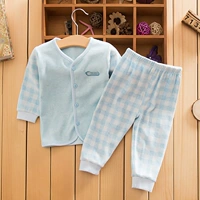 Mùa xuân và mùa thu Baby Stretch Cotton Bộ đồ lót mở Bộ bé Qiuyi Qiuku Quần áo sơ sinh tầng hầm Bộ đồ lót - Quần áo lót đồ bộ mặc nhà cho be gái 10 tuổi