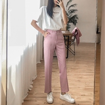 2021 spring and summer autumn new Korean casual simple small straight ankle-length pants Joker pants womens pants