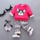 Bộ quần áo mùa thu và mùa đông cho trẻ sơ sinh Chất liệu cotton dày cộng với áo len nhung 1-2-3-4 tuổi cho bé gái hai mảnh