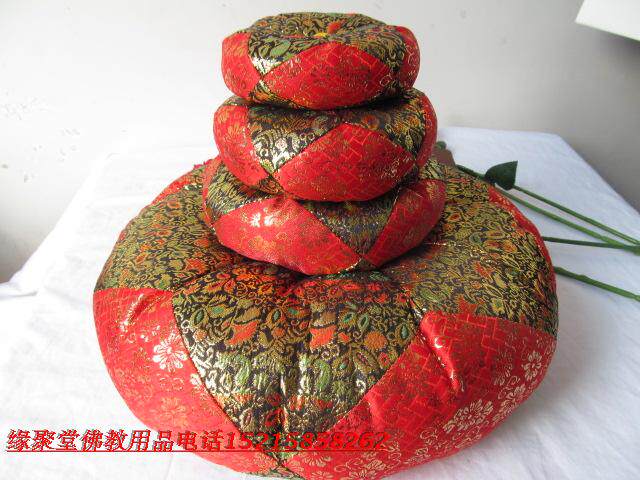 Wooden fish mat large chime cotton cushion Buddhist supplies Colorful Wooden Fish Mat 3 5 inch to 20 inch