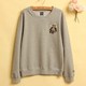 Spring and Autumn New Embroidered Korean Style Women's Pure Cotton Sweater Long-sleeved Sports Top Women's Casual Pullover Coat Women