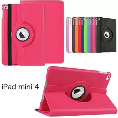 Applicable ipad mini4 leather case rotating leather case Protective case jacket mini 4 generation protective cover