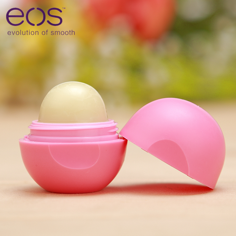 eos/伊欧诗唇膏草莓雪芭滋润保湿无色润唇膏 美国进口润唇球护唇