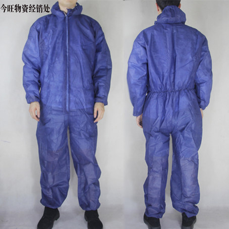 Non-woven dust clothing protective clothing with hat anti-breathable and breathable labor uniform disposable work clothing paint clothing