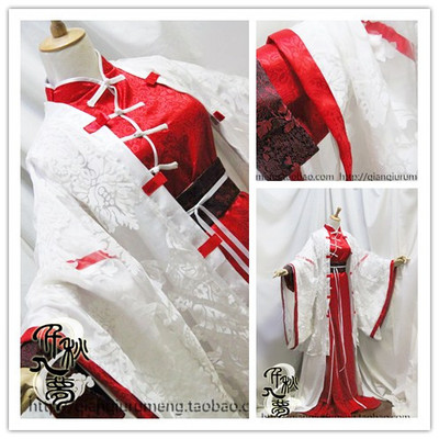 taobao agent [Dream of Qianqiu] Recalling Honglian Le Zhengya Red and White Men's Coster Cost COS Customization