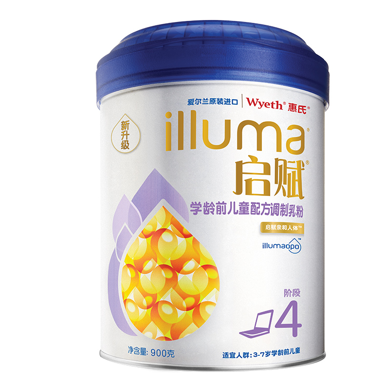 当当网百货 惠氏Wyeth 启赋学龄前儿童配方奶粉4段 900g/桶