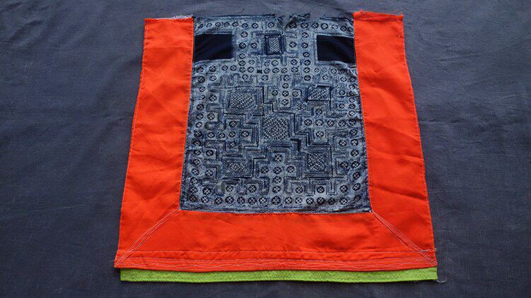 Xiangyin Pavilion looking for bosom friends Miao cotton handmade batik batik area 35*29cm a-656