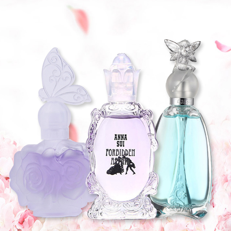 Anna Sui安娜苏许愿精灵紫镜魔钥波西米亚紫蝶恋女士香水4ml*3