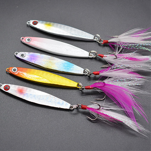 2016 New Pint Horse Shark Bait 14g21g Feather Iron Plate Lead Fish Lujah Bait Proposed Bait False Bait Fishing Supplies Horse Shark Bait