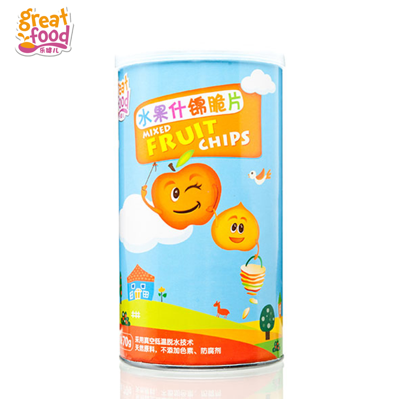 乐友孕婴童乐健儿营养水果什锦脆片70g婴儿宝宝营养辅食零食