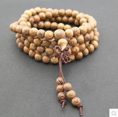 Natural chicken wing wood rosary bracelet 108 pieces, men and women, 8MM, 2 styles are not specified and sent randomly