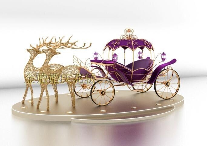 Golden Marriage Film TeleMarriage Props Halloween Santa Claus Shopping Area Place Shining Double Deer Pumpkin