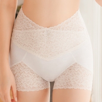 Summer whole lace anti-walking light safety beating bottom pants pure cotton crotch type No-mark high waist ladys underwear flat corner shorts head