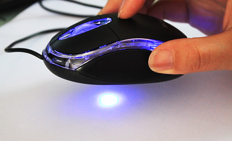 Wired Little Slip Rat Huashuo Macro Dell Base Desktop Computer Notebook General Hair Red Light Blue Light USB Slide Mouse