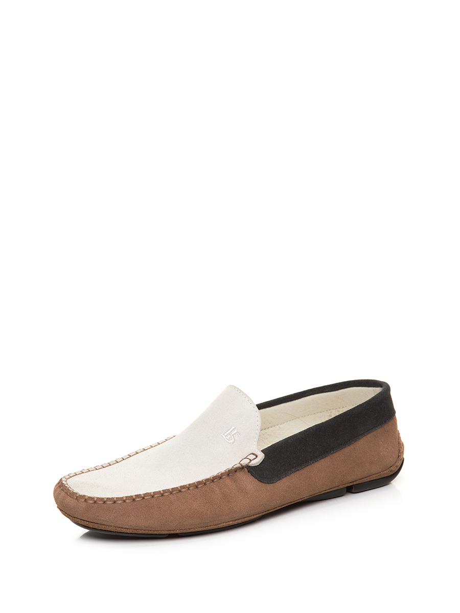 Roberto Botticelli 白棕黑拼色驾驶鞋