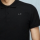 Đen và trắng 2 chân in pin POLO áo sơ mi Yuanben 020025 nam mùa hè thân hình mảnh mai cotton cổ áo ve áo ngắn tay áo thun polo nam Polo