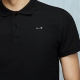 Đen và trắng 2 chân in pin POLO áo sơ mi Yuanben 020025 nam mùa hè thân hình mảnh mai cotton cổ áo ve áo ngắn tay
