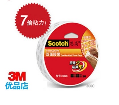 3M Scotch double-sided tissue paper tape super strong 300C 18mm 24mm*9 5m