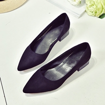 Joker work shoes womens long standing not tired feet pure black high heels professional 3cm low heel single shoes comfortable work shoes