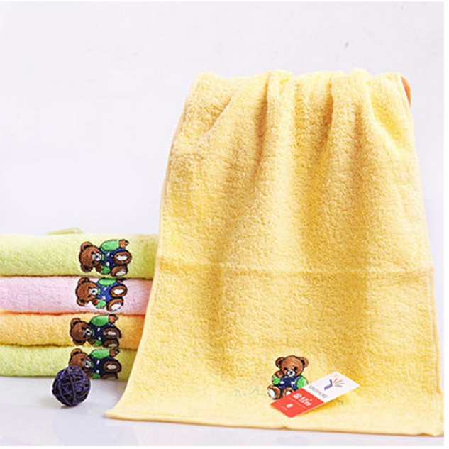 Gold Horn Pure Cotton Vegetarian Snail Embroidered Little Bear Scour Towel Towels Cozy Minima Soft Comfort E055H