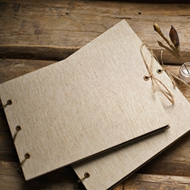 Hemp rope strap blank linen handmade personality loose leaf DIY Graduation Album this creative album Baby photo album