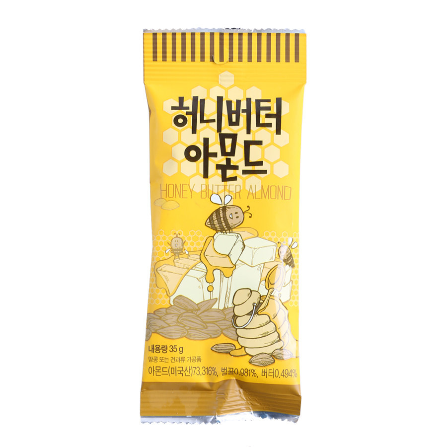 【天猫超市】韩国进口零食品gilim蜂蜜黄油扁桃仁35g 杏仁味坚果