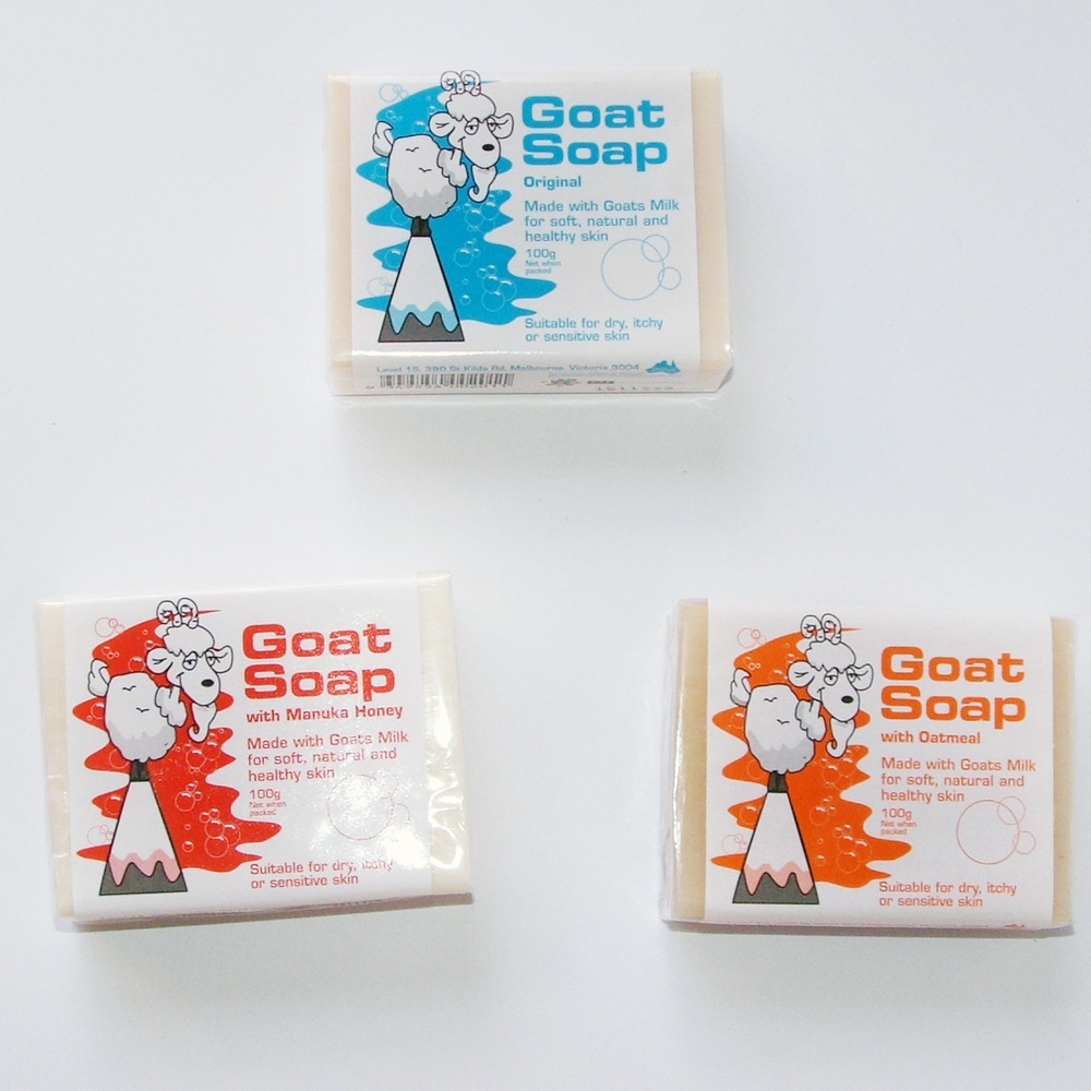 悉尼发货GoatSoap 纯天然手工羊奶皂100g×3块 *口味随机发*