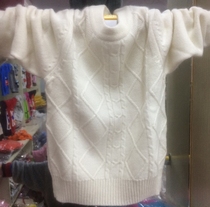 Girls White Sweater Children Thick Cashmere Knitted base shirt Boys Pure Color Autumn Winter Baby Pure Cashmere Sweater