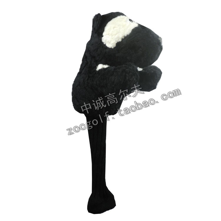 Golf Animal Stem Bush Wood Rod Cover Black & White Eye Dog Wooden Pole Sleeve Cartoon Pattern