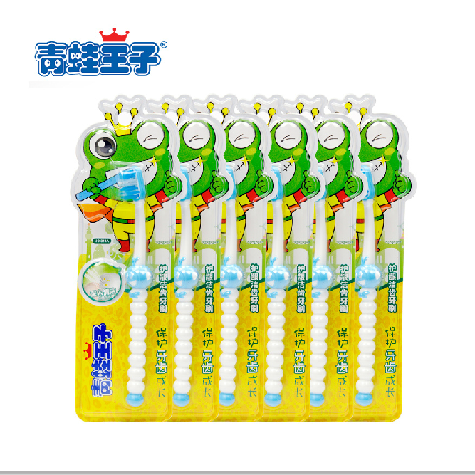 青蛙王子 妙奇蛙儿童护龈洁齿牙刷1支装 宝宝超细软毛牙刷314a