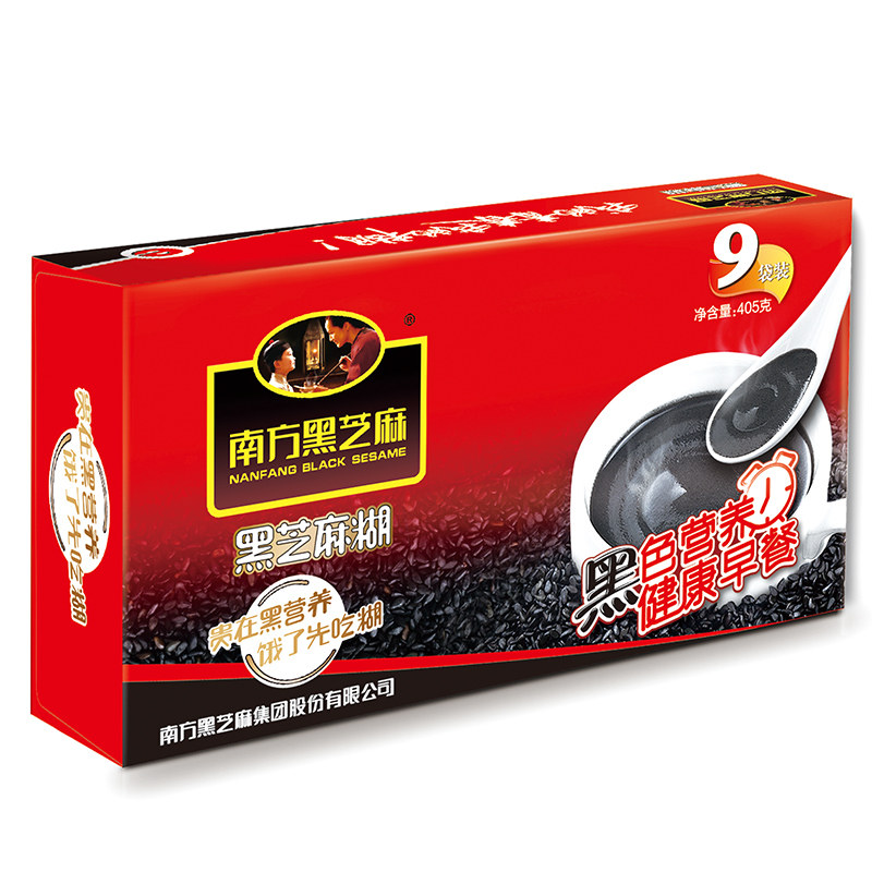 【天猫超市】南方黑芝麻 精美盒装黑芝麻糊405g/盒 冲饮冲调
