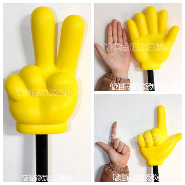 Large foam plastic rock paper scissors Happy camp children's toy modeling finger stick thumb stick can be approved