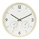 Wall clock ultra-quiet wall clock modern minimalist clock temperature hygrometer living room quartz clock Nordic 14-inch wall watch