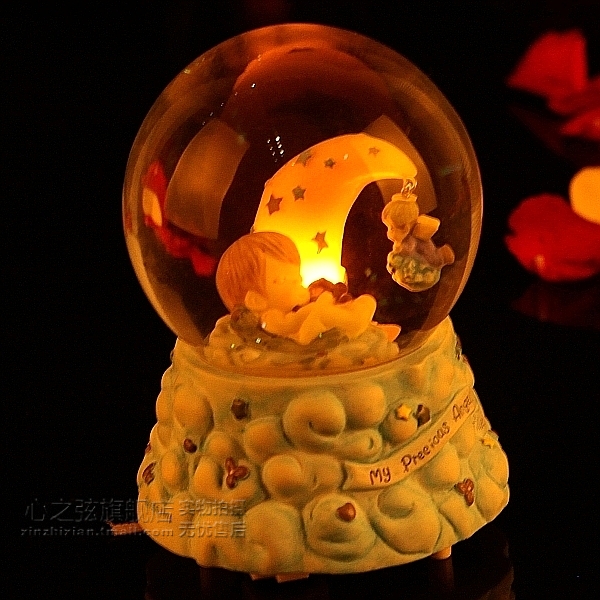 mygirl my girl floating snowflakes rotating crystal ball music box Music Box Music Box Music Box girlfriends give female birthday gifts