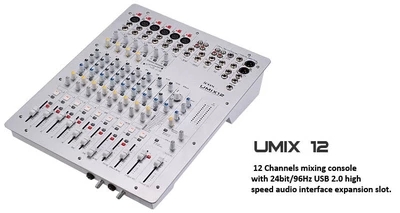 Fuda Audio-Aiken ICON Umix12 high sound quality band live 12-way Mixer can be built with acoustic card