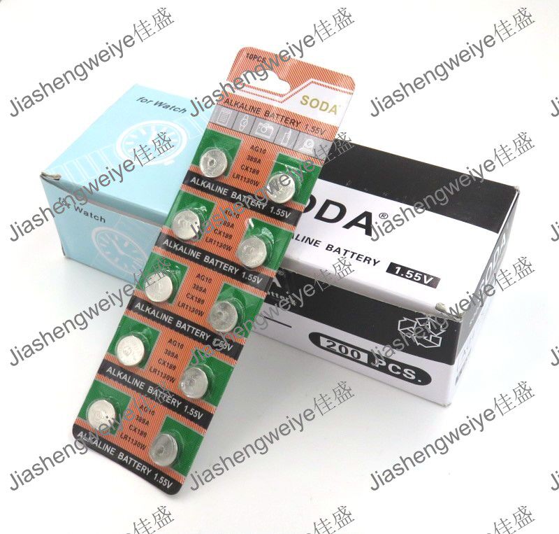 Pallet mounted LR1130 AG10 LR1131 389 Button battery 1 55V Hot Wheels calculator Gas nozzle lamp