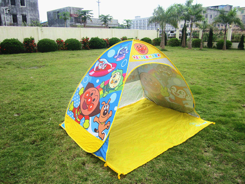 Foreign trade children's tent game house construction-free beach tent Fishing quick opening outdoor sunscreen seaside bread Anpanman