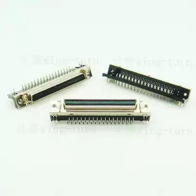 Yunteng MDR68FL-90 SCSI68 female curved foot connector HPDB68F 90 degree PCB welding board connector