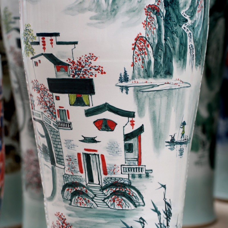 Jingdezhen ceramics hand - made water landscape of large vases, sitting room of modern Chinese style household act the role ofing is tasted furnishing articles