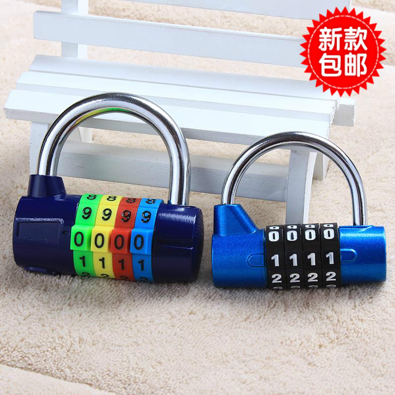 High-grade zinc alloy gym locker room game props 45-bit large hammer type combination lock padlock