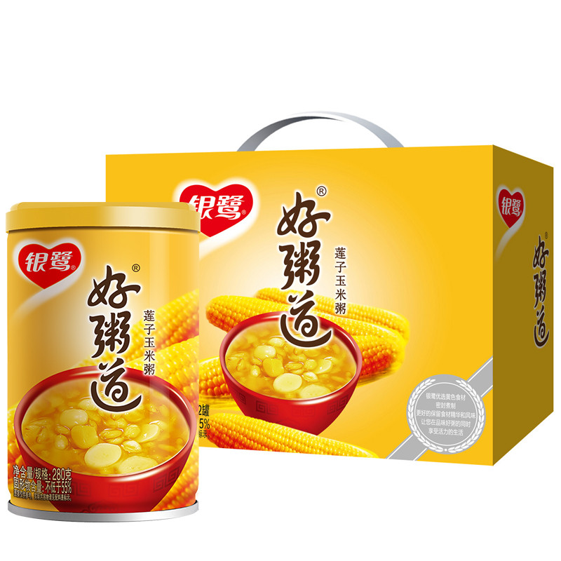 【苏宁易购】银鹭 好粥道莲子玉米粥 280g*12