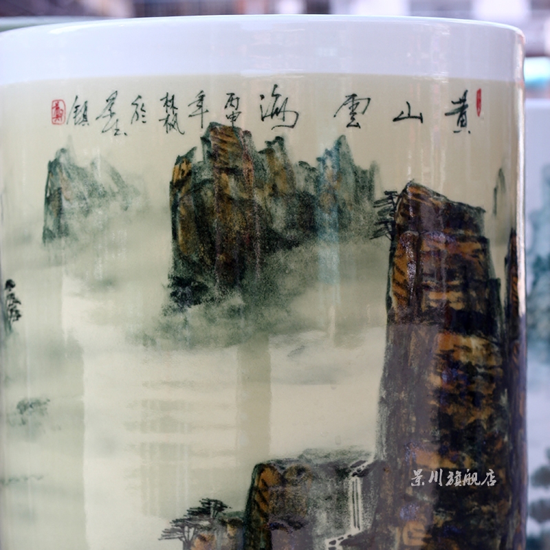 Big vase quiver jiangnan xiuse hand - made variable glaze porcelain of jingdezhen ceramics landing place, a living room