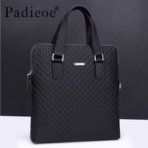 PADIEOE cowhide vertical handbag mens bag new casual briefcase mens shoulder bag crossbody bag