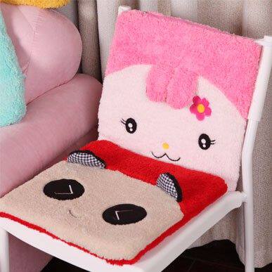 Office cartoon cute cushion thickened autumn and winter chair cushion back cushion waist cushion