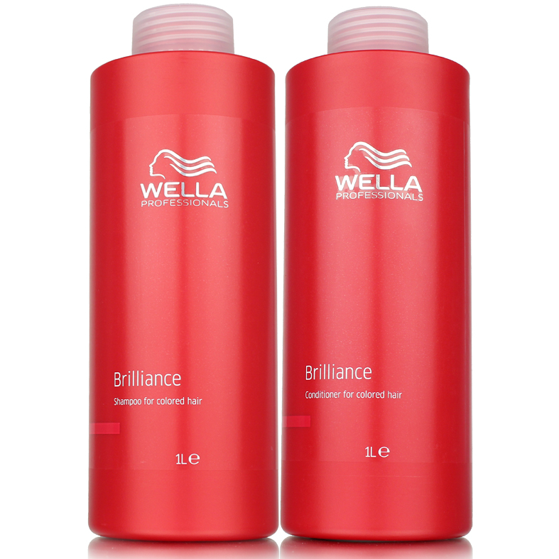 正品 威娜亮彩护色洗发水护发素1000ml*2洗护套装染后锁固色进口