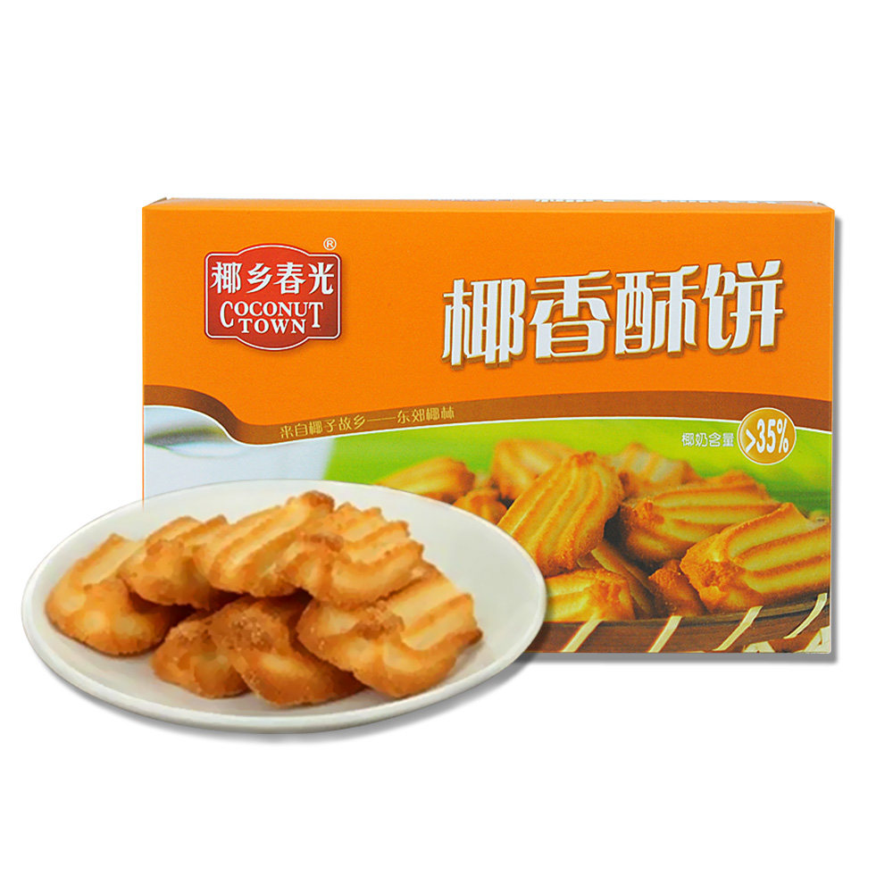 【天猫超市】春光 椰香酥饼 105g/盒 海南特产 休闲零食小吃