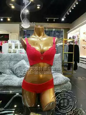 Front underwear bust female model props Gold shapewear female bust model Bra underwear chest model props
