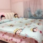 Cherry viên phim hoạt hình in giường bốn mảnh đặt 1,5 / 1,8m ký túc xá giường đơn chăn đơn bao gồm ba 4 bộ mẫu chăn ga gối đệm cưới