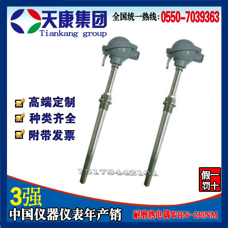 Anhui Tiankang Group Abrasion Resistant Thermocouple WRN-430NM High Temperature Abrasion Resistant Cement Plant Special Thermocouple 